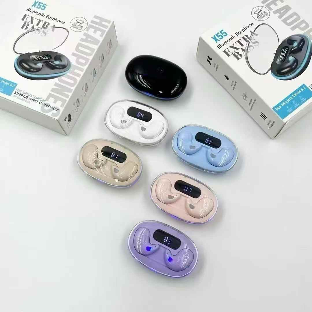 X55 New Wireless Bluetooth Headphones with Noise Cancelling and Sleep Function Earbuds wholesale - Image 4