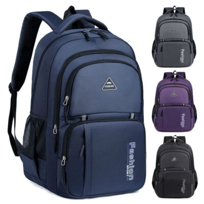 MOQ 20PCS Classic Black Laptop Backpack Waterproof Backpacks Bulk Order | Multi-Purpose Daypacks