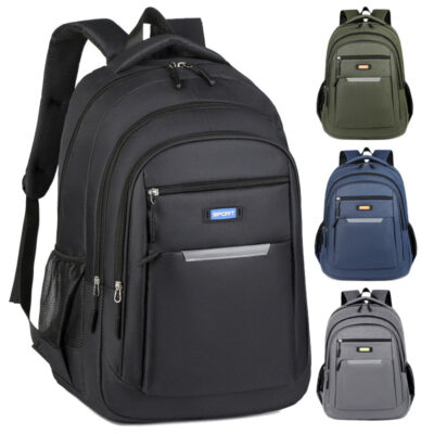 Classic Grey Backpack Bulk Sport Backpacks Wholesale | Water Resistant Laptop Bags MOQ 20