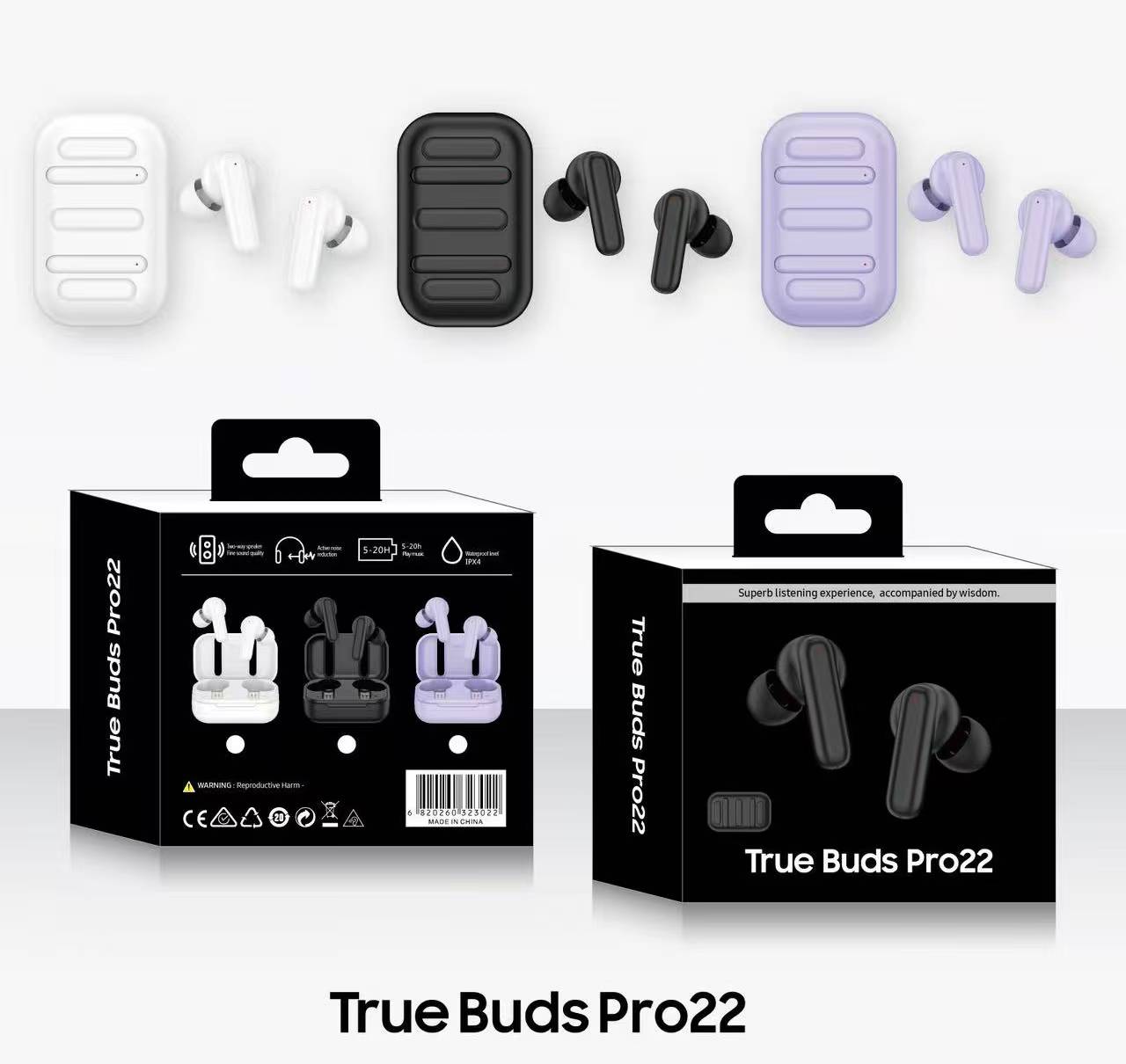 True Buds pro22 In Stock Bluetooth Headphones Wholesale | Ready to Ship Wireless Headset Supplier