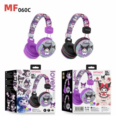 MF060 Cross-border E-commerce Influencer Stitch Over-ear Cat Ear Cartoon Rhinestone Bluetooth Children's Headphones