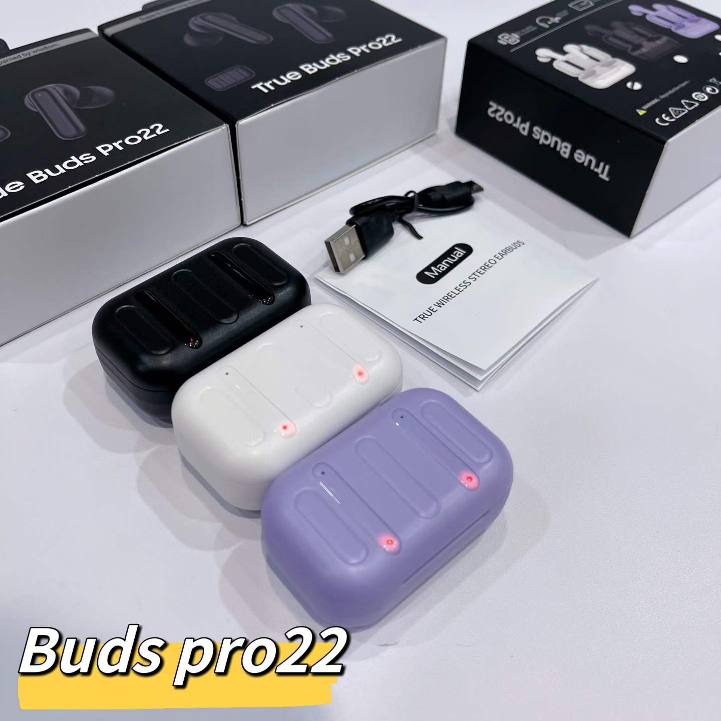 Buds pro22 MOQ 100pcs Wholesale Bluetooth Headsets for Stores | Stock Products Ready for Shipping - Image 3