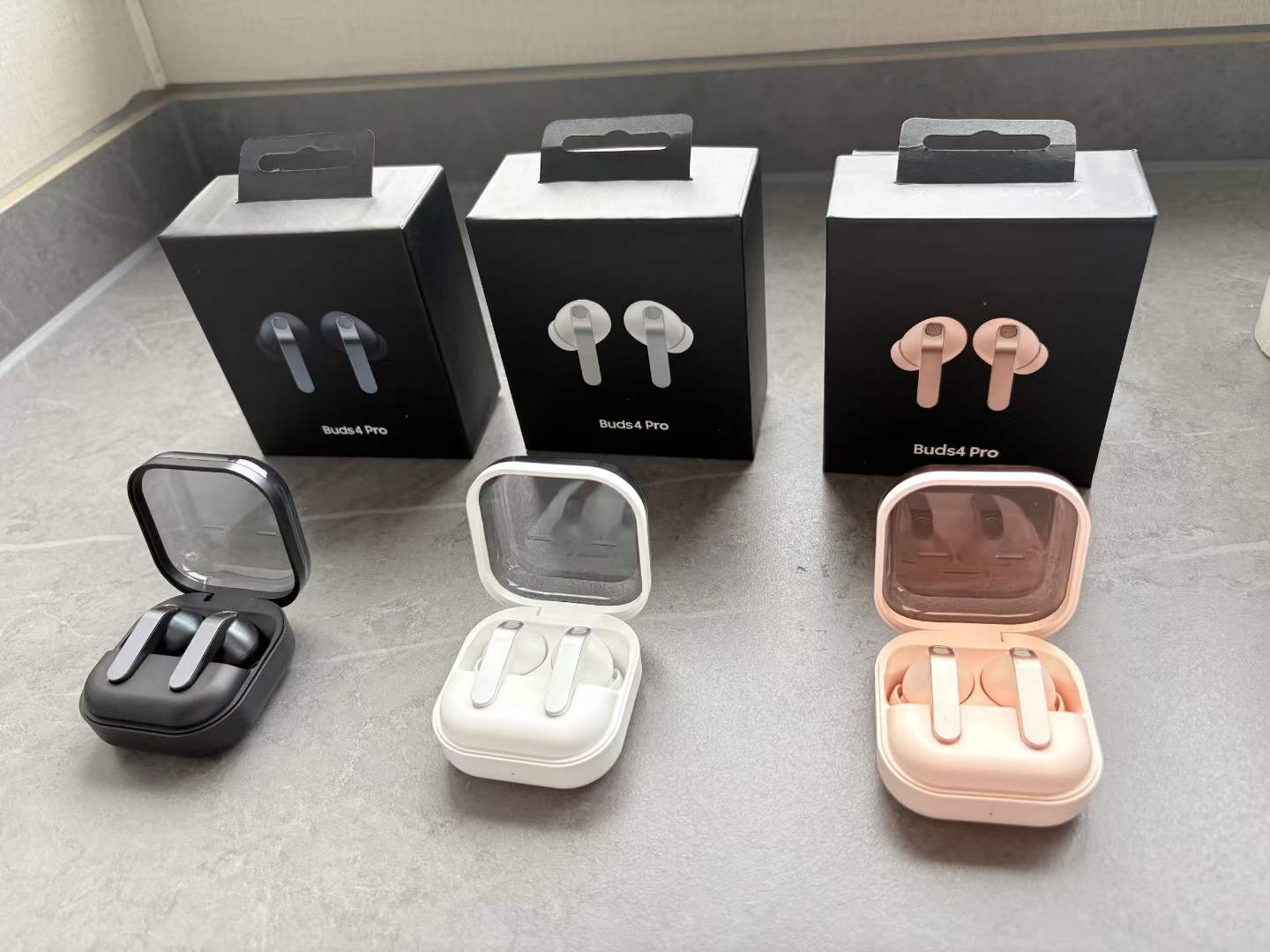 Buds4 pro moq 100 TWS earphones Bluetooth Headphones for Retail Shops | Wholesale Wireless Audio Accessories Supplier - Image 3