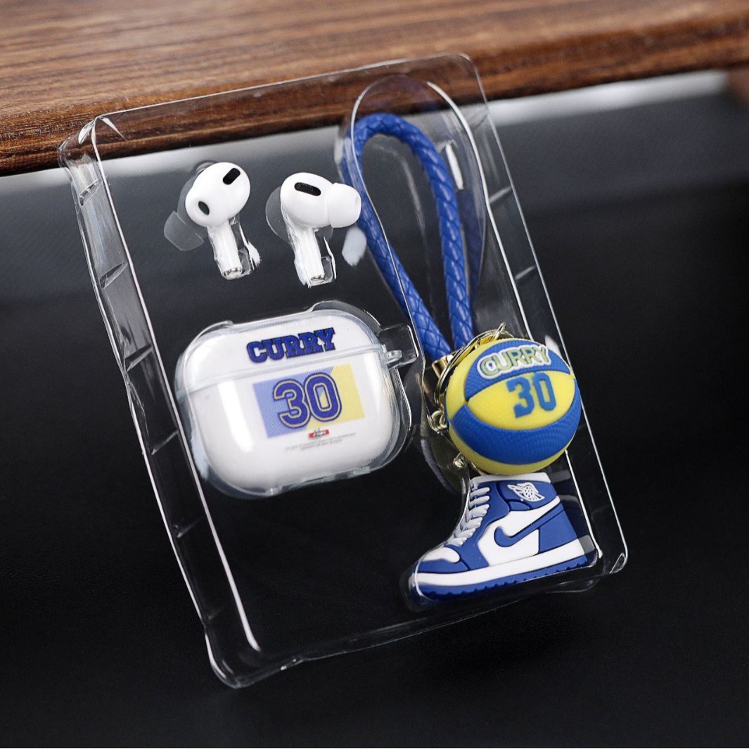 TWS-K30 In-Ear Wireless Bluetooth Earphones 5.3" Sporty Basketball Shoes Keychain Charm - Image 3