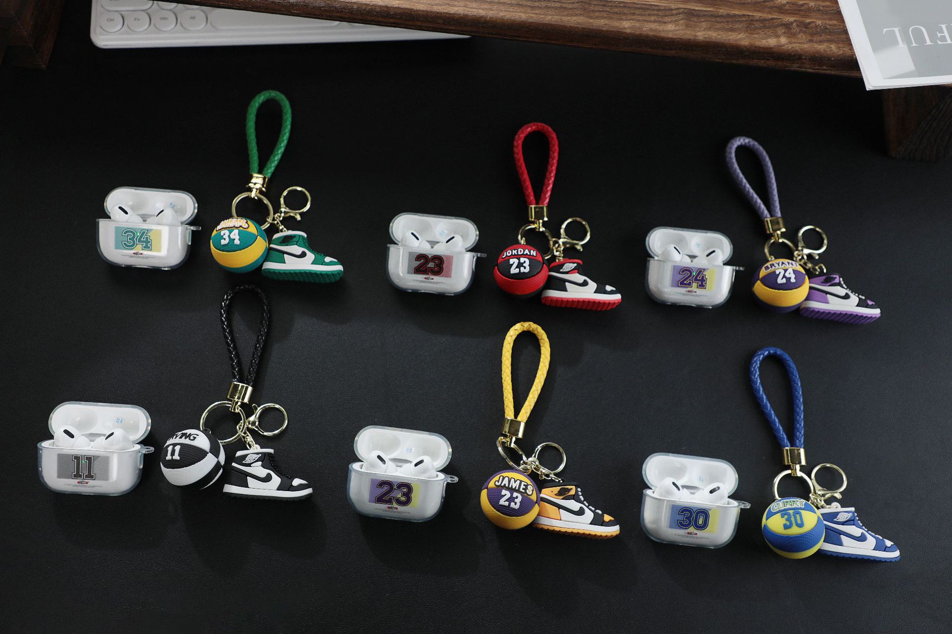 TWS-K30 In-Ear Wireless Bluetooth Earphones 5.3" Sporty Basketball Shoes Keychain Charm - Image 5