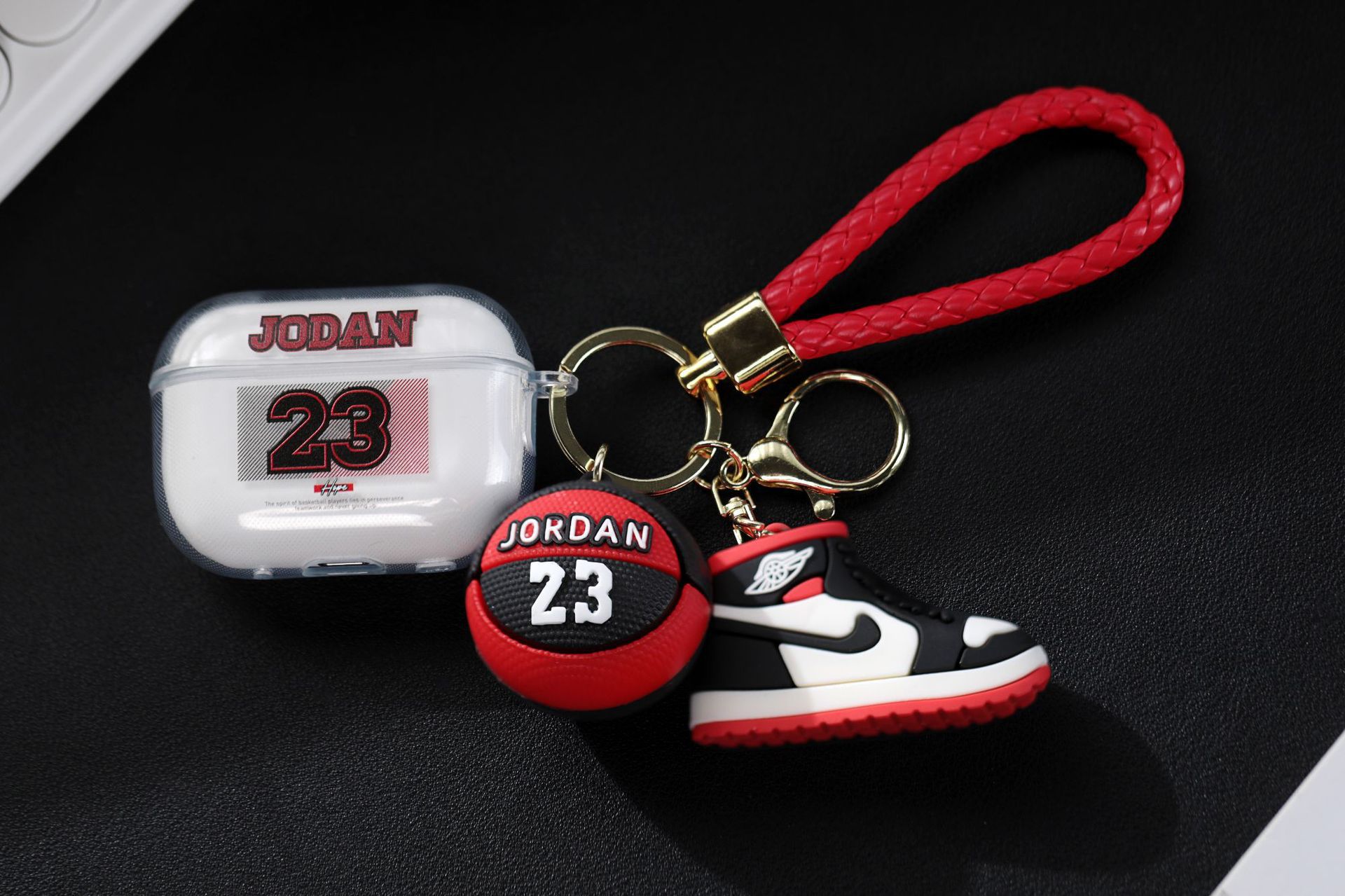 TWS-K30 In-Ear Wireless Bluetooth Earphones 5.3" Sporty Basketball Shoes Keychain Charm