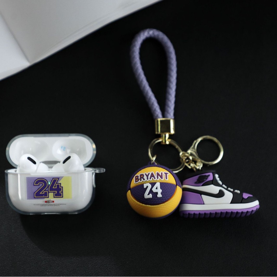 TWS-K30 In-Ear Wireless Bluetooth Earphones 5.3" Sporty Basketball Shoes Keychain Charm - Image 4