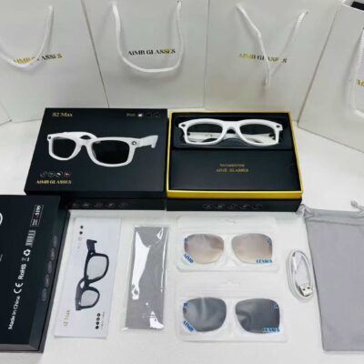 S2MAX Smart Glasses: Live Streaming, Photo Taking, Video Recording, Smart Object Recognition, Simultaneous Translation, Bluetooth Color Changing