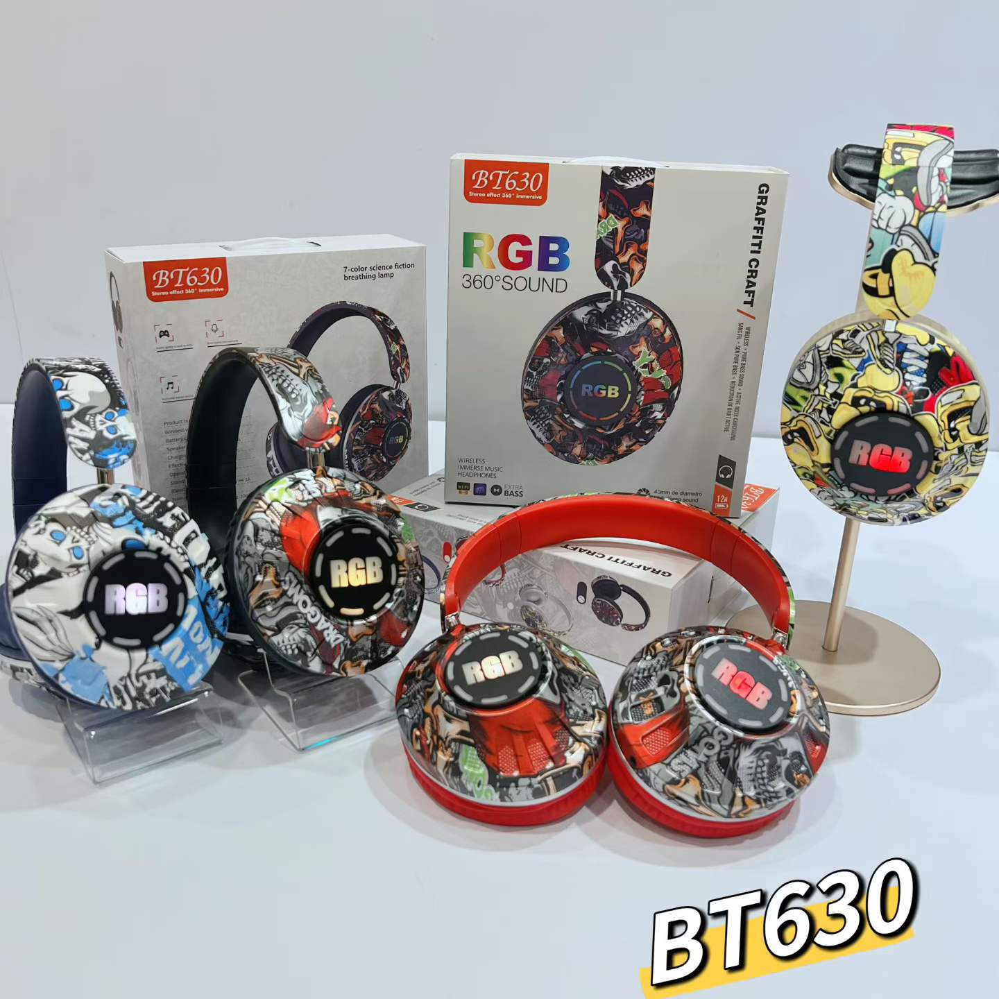 BT-630 Custom Logo Bluetooth Headphones Wholesale | Promotional Wireless Headsets Supplier