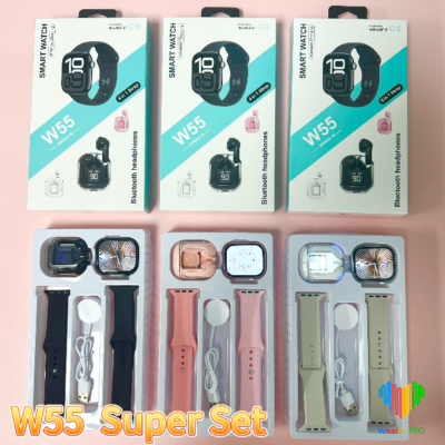 W55 1.75inch smart watch with earbuds