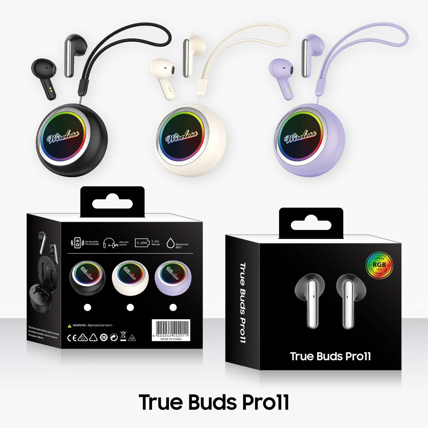 Pro11 MOQ 100pcs Wireless Earbuds Wholesale | Premium Bluetooth Earphones for Distributors