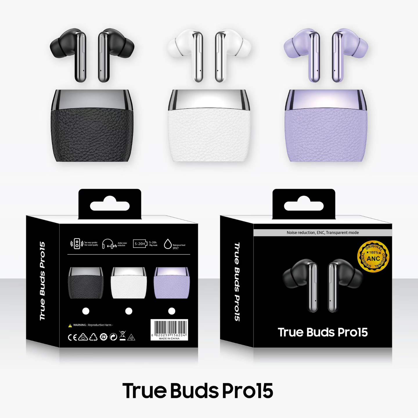 Pro15 Stock&Custom Logo Bluetooth Earphones Manufacturer | OEM Wireless Earbuds Supplier