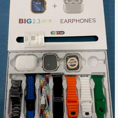 I20ultra Smart watch 7 straps + protective case+earphones
