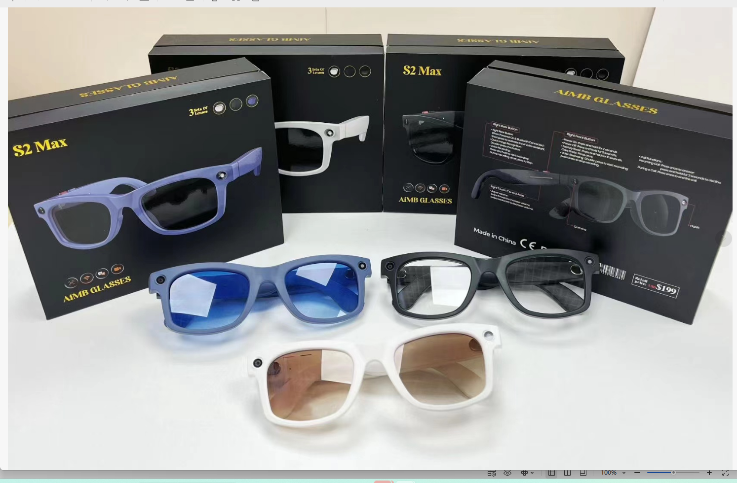 S2 Max AI Smart Glasses
